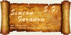 Simeon Faranov vizit kartica
